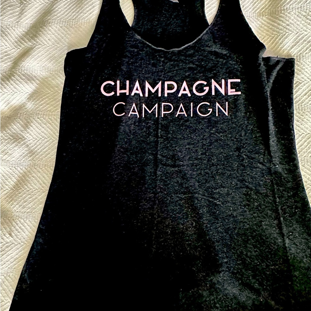 Champagne Campaign sexy gray beach tank Medium